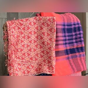 Express and New York &CoTwo Scarves Pink and Purple Plaid Scarf